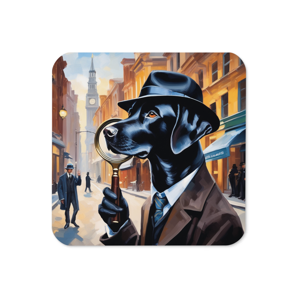 PugMug Custom Black Labrador Retriever Coaster