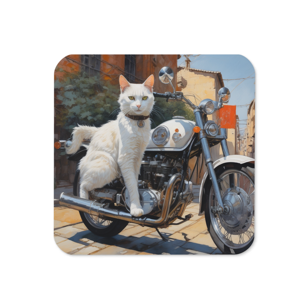 PugMug Custom White Companion Cat Coaster