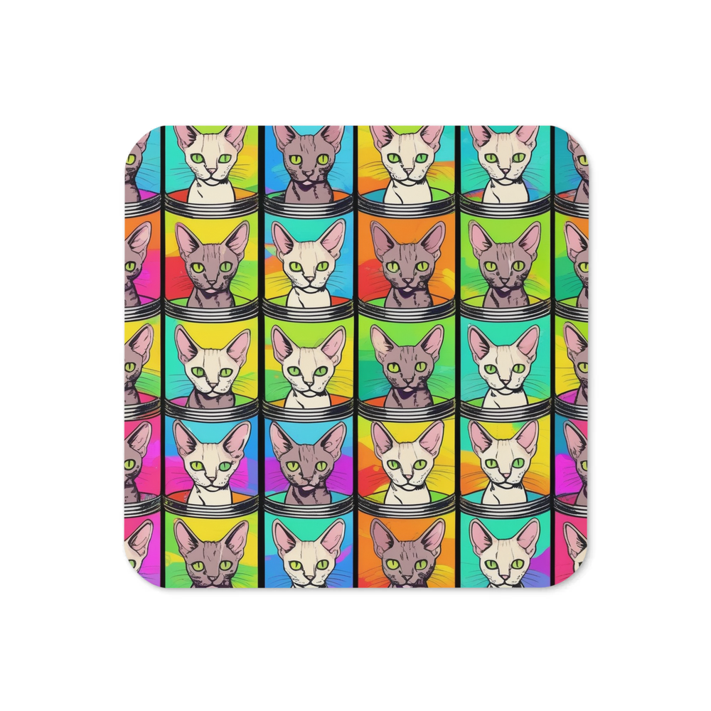 PugMug Custom Tabby Devon Rex Cat Coaster