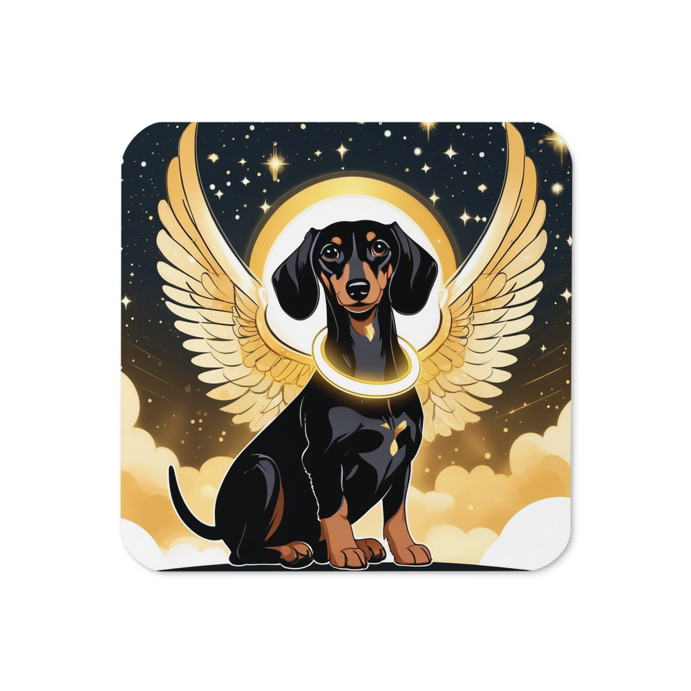 PugMug Custom Black Dachshund Coaster