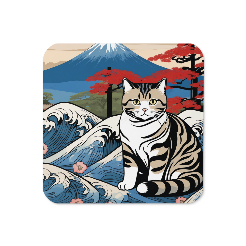 PugMug Custom Tabby Scottish Fold Cat Coaster