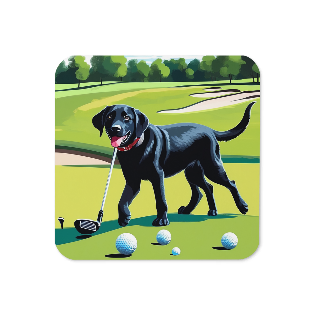 PugMug Custom Black Labrador Retriever Coaster