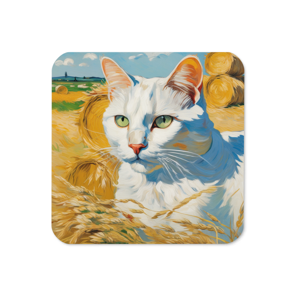 PugMug Custom White Companion Cat Coaster