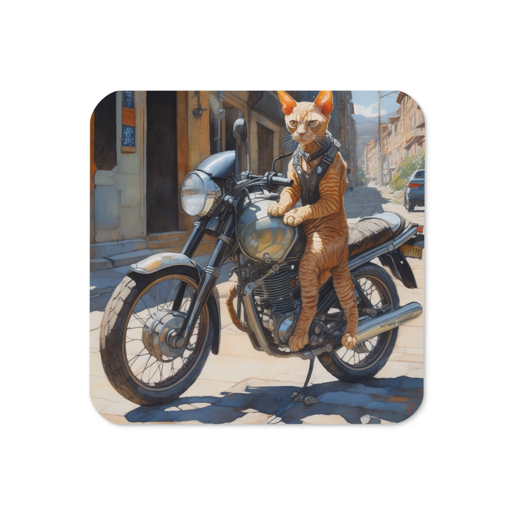 PugMug Custom Tabby Devon Rex Cat Coaster