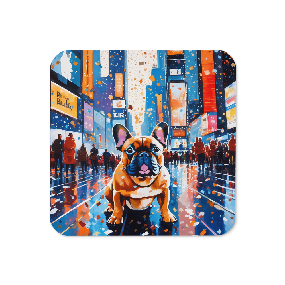 PugMug Custom Tan French Bulldog Coaster