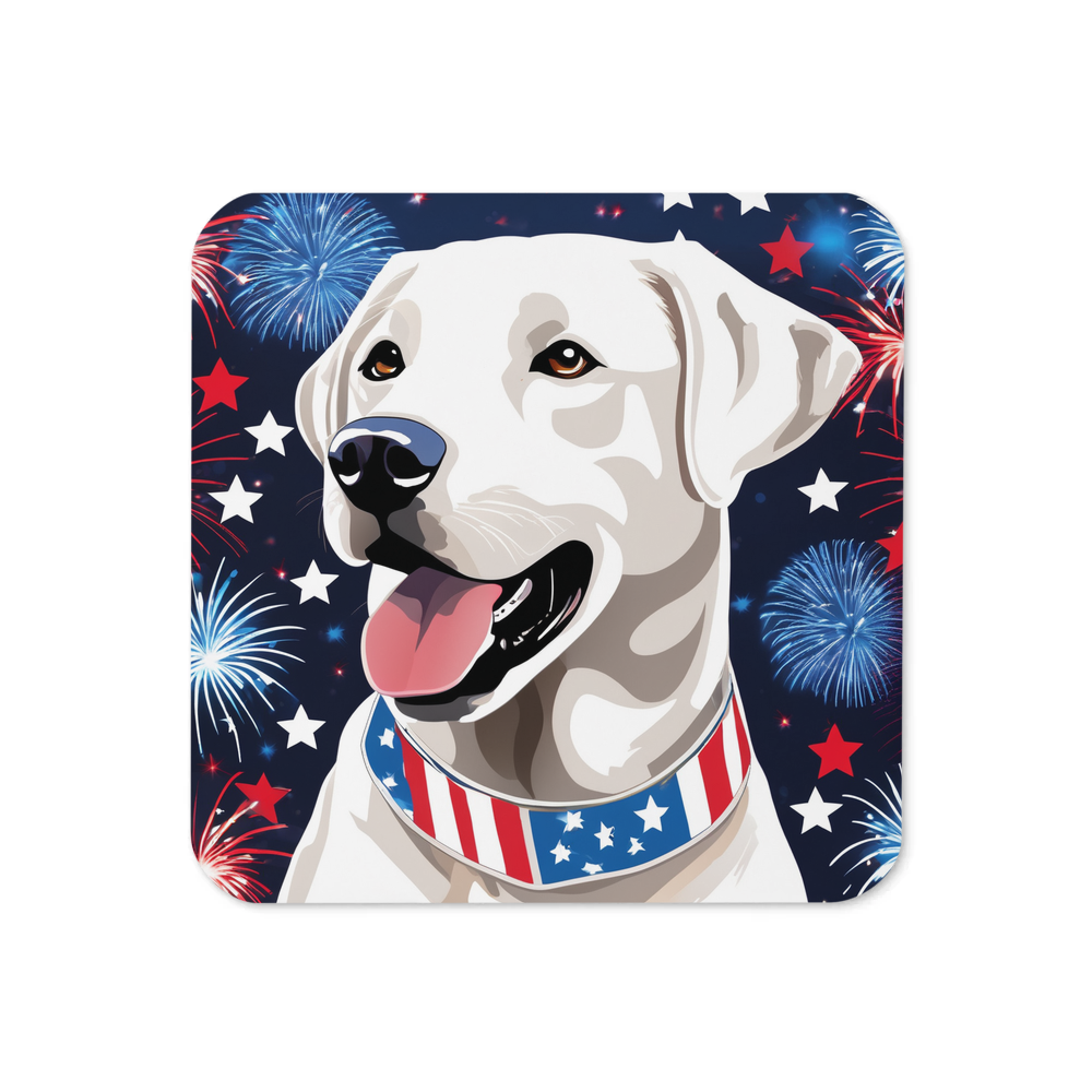 PugMug Custom White Labrador Retriever Coaster