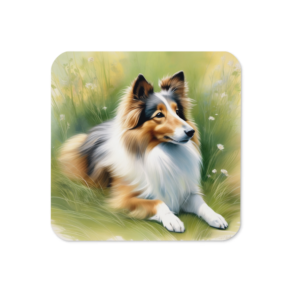 PugMug Custom Shetland Sheepdog Coaster