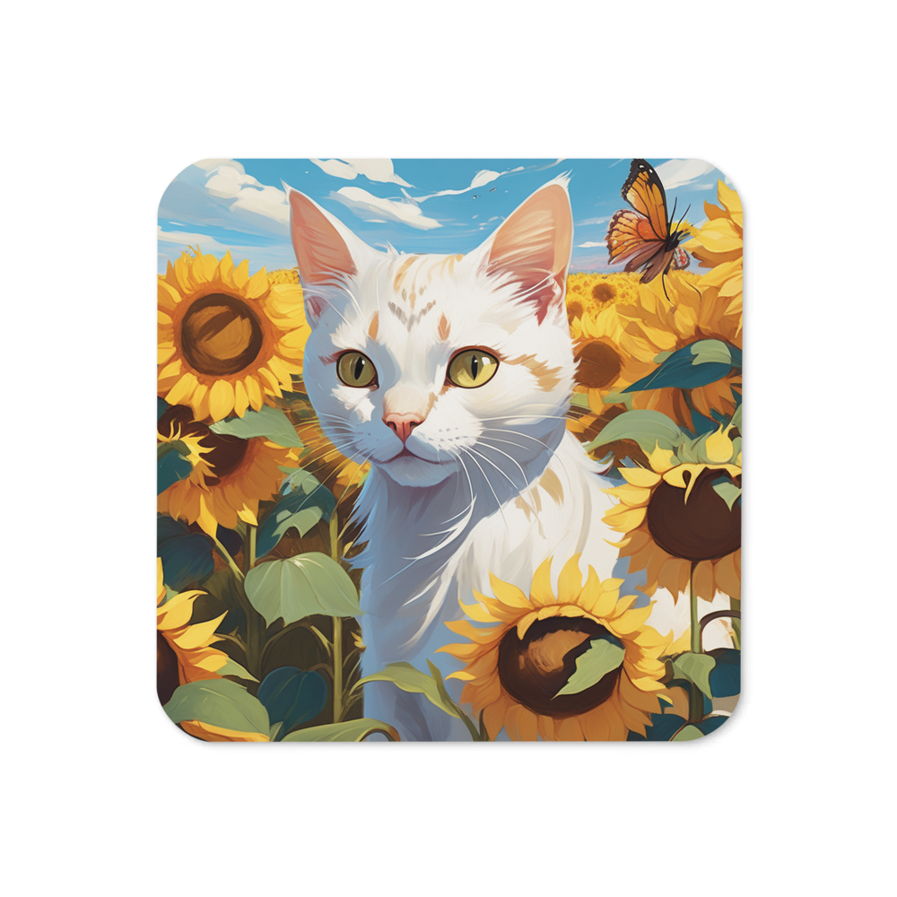 PugMug Custom White Exotic Cat Coaster