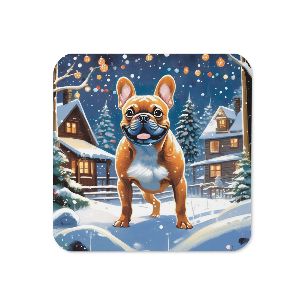 PugMug Custom Tan French Bulldog Coaster
