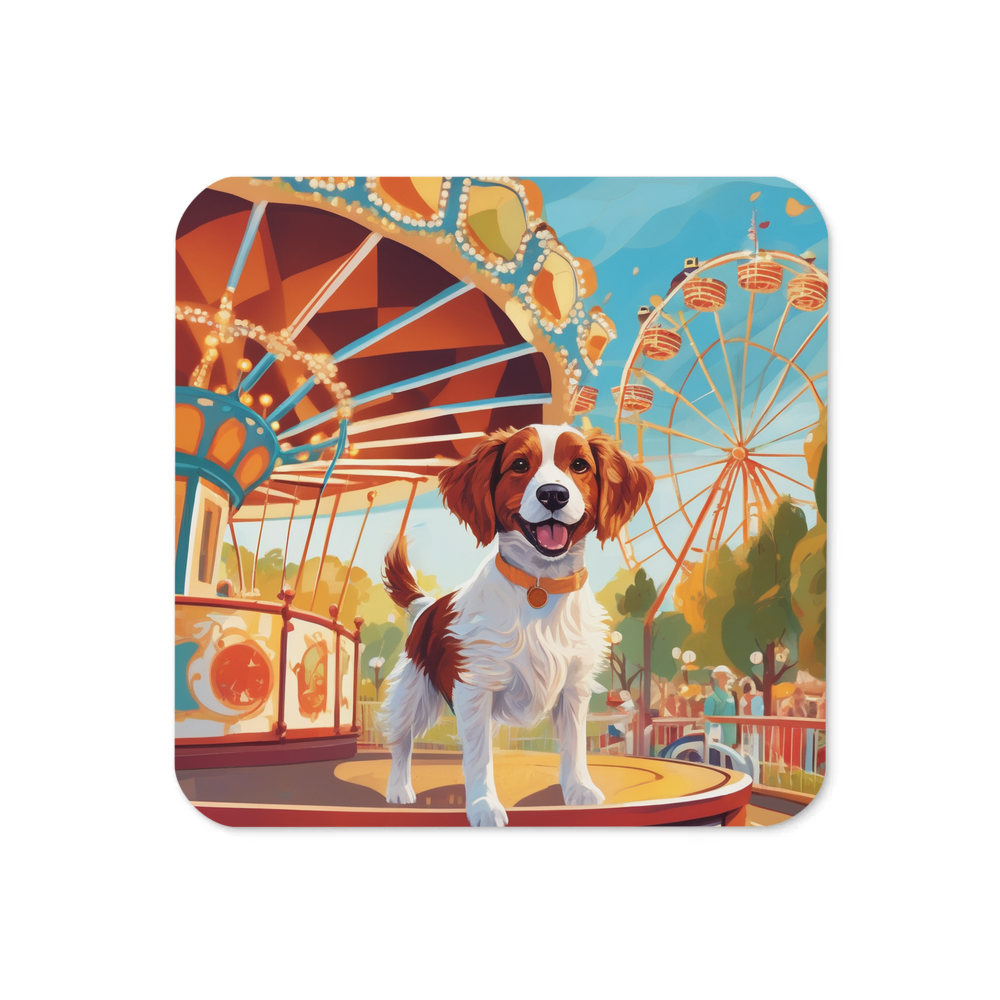 PugMug Custom Brittany Dog Coaster