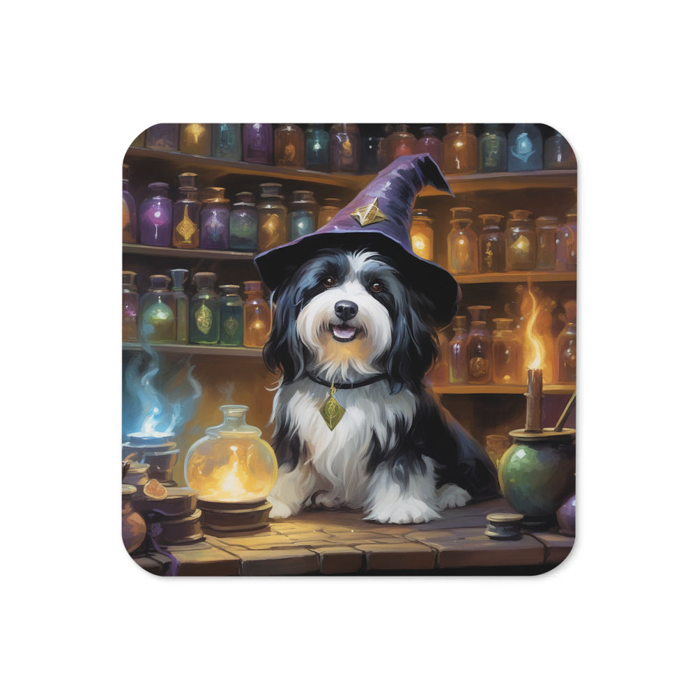 PugMug Custom Black-and-white Havanese Dog Coaster