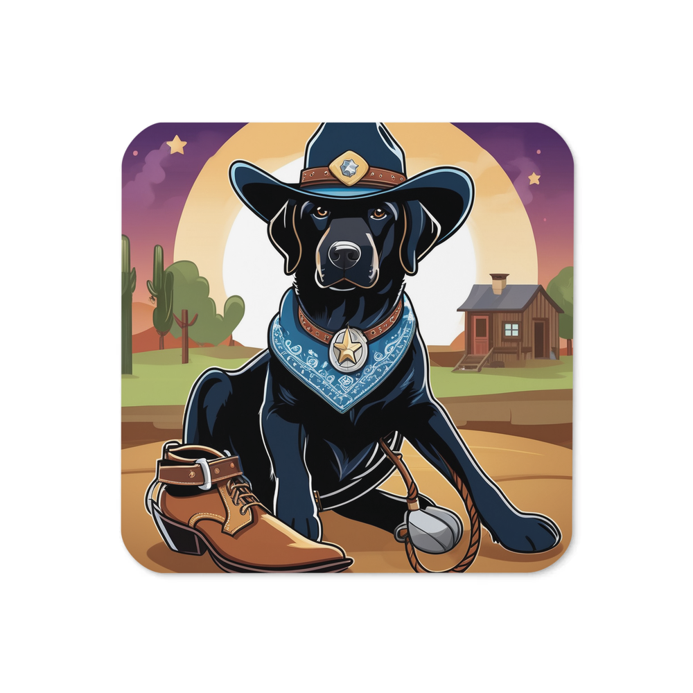 PugMug Custom Black Labrador Retriever Coaster