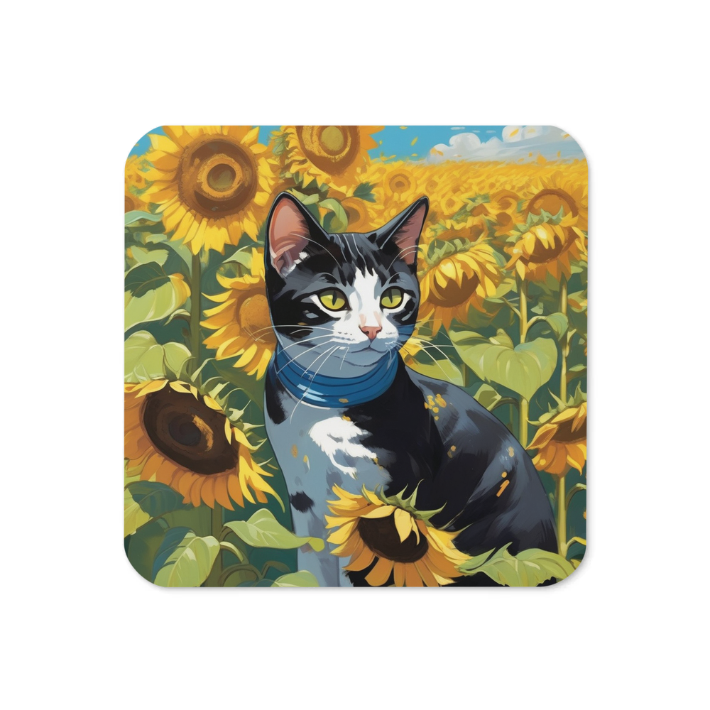 PugMug Custom Black American Shorthair Cat Coaster