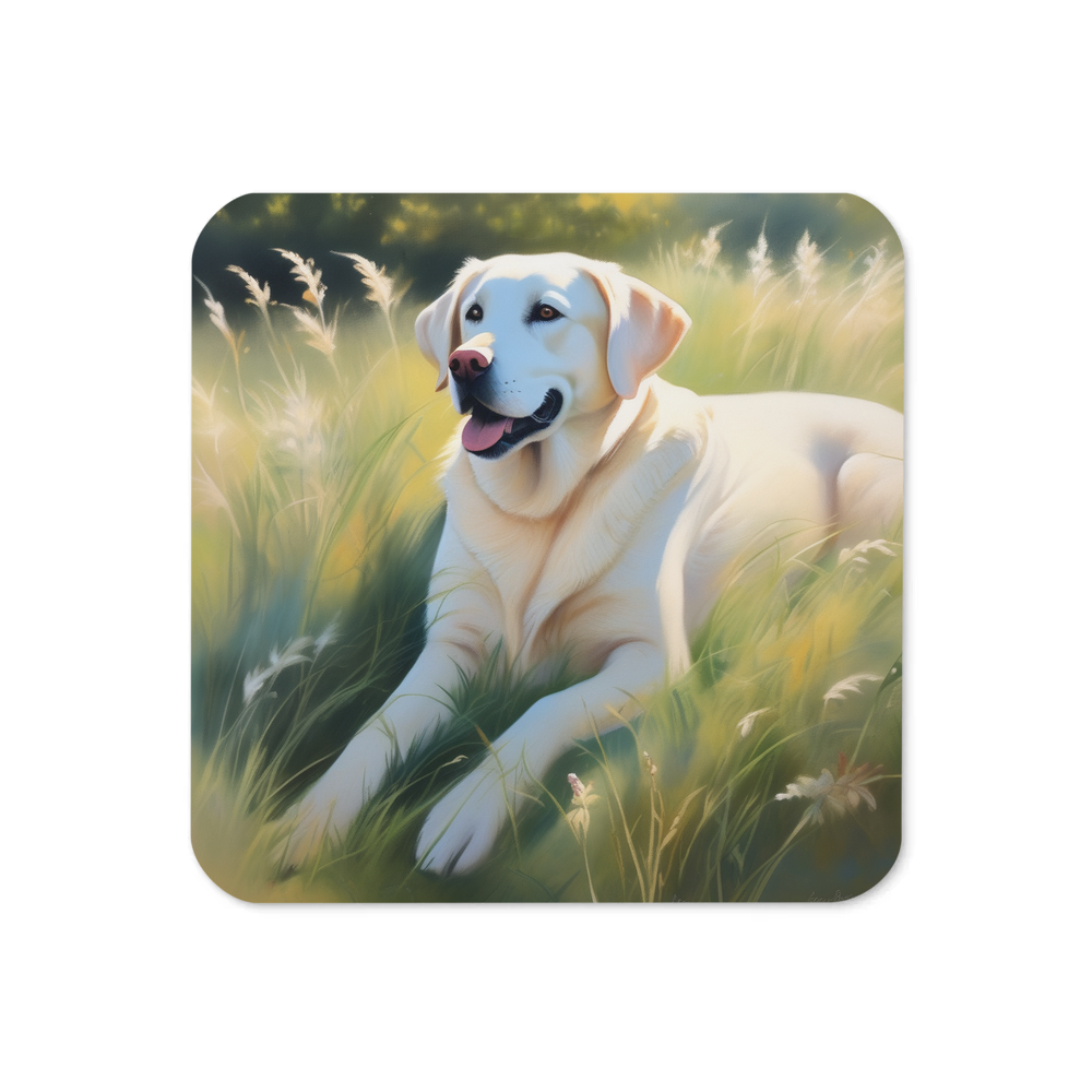 PugMug Custom White Labrador Retriever Coaster