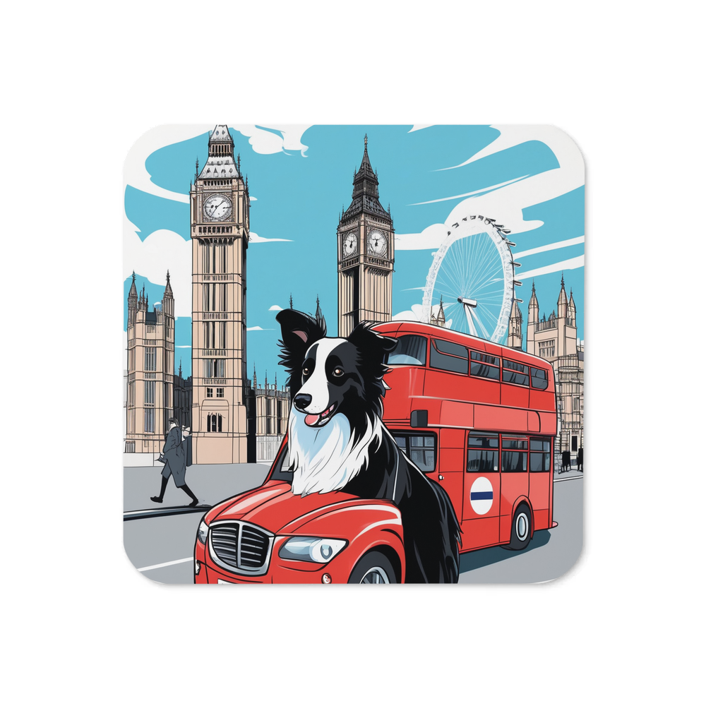 PugMug Custom Border Collie Coaster