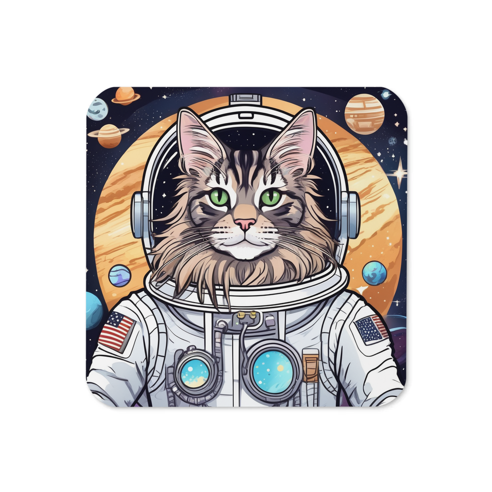 PugMug Custom Tabby Maine Coon Cat Coaster