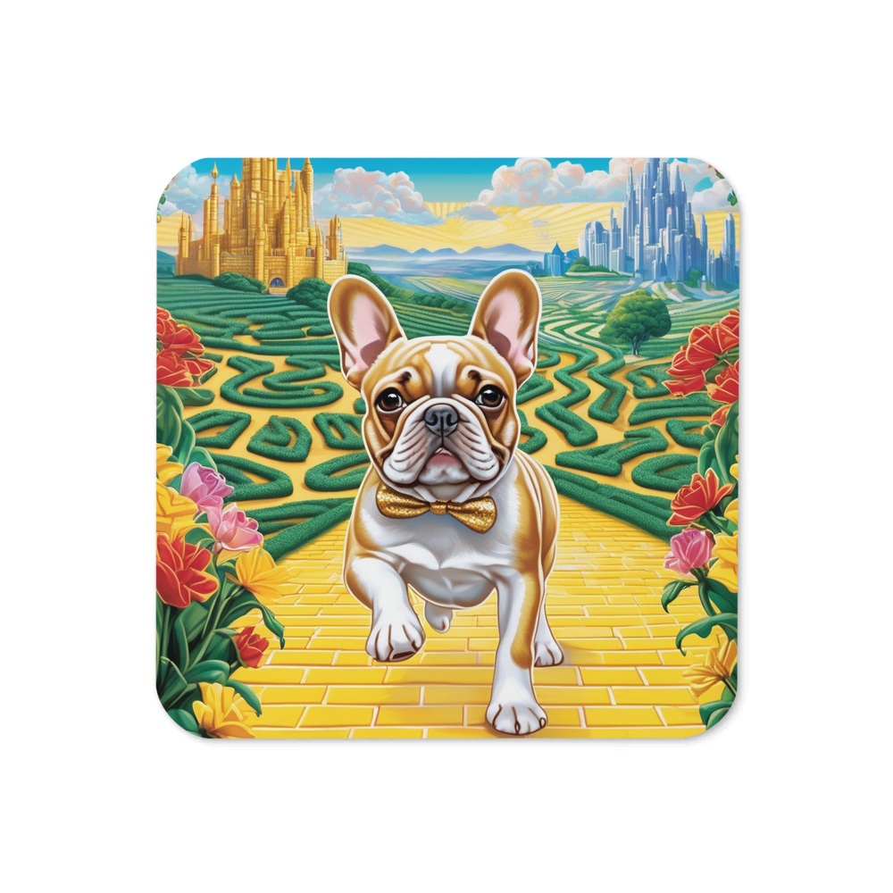 PugMug Custom Tan French Bulldog Coaster