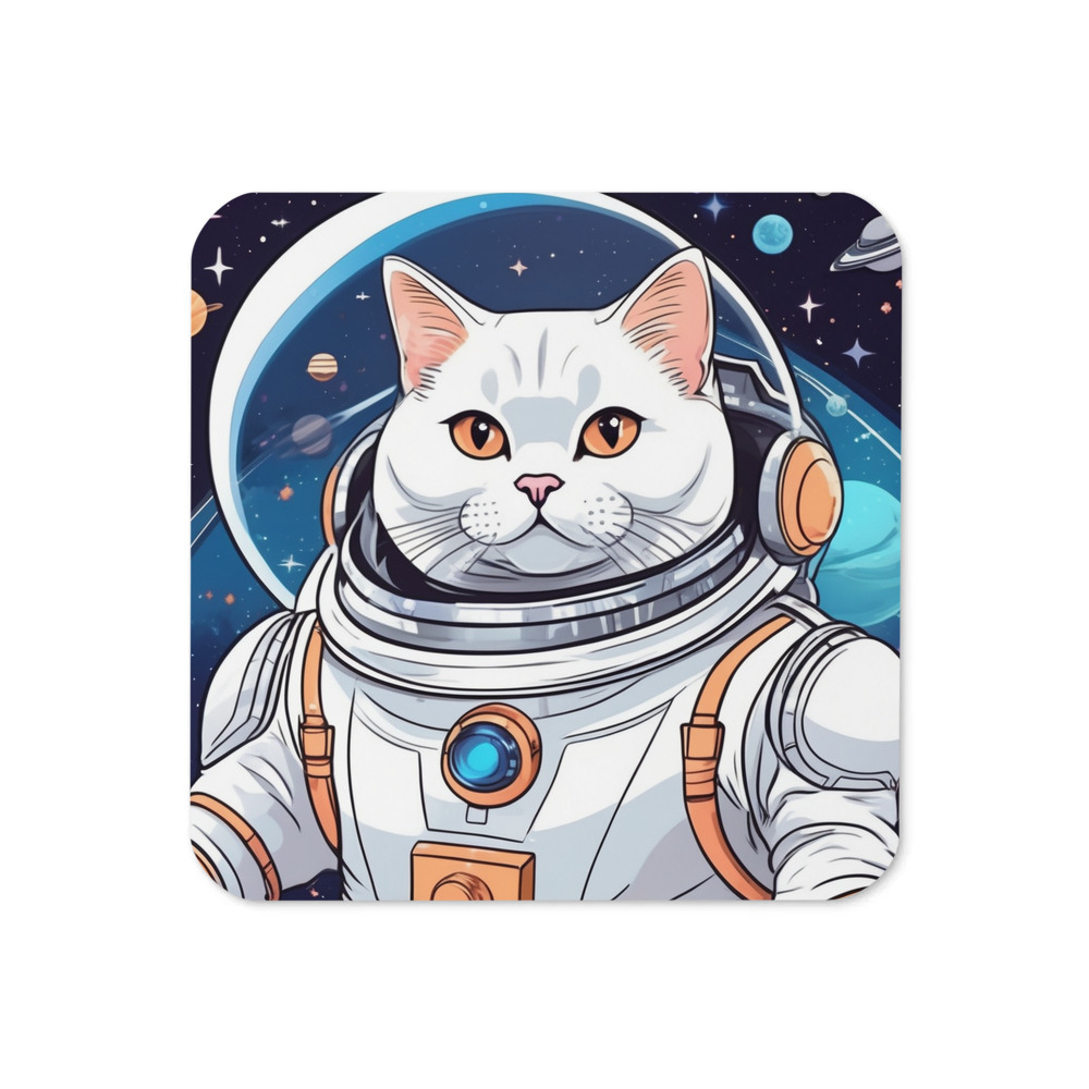 PugMug Custom White British Shorthair Cat Coaster