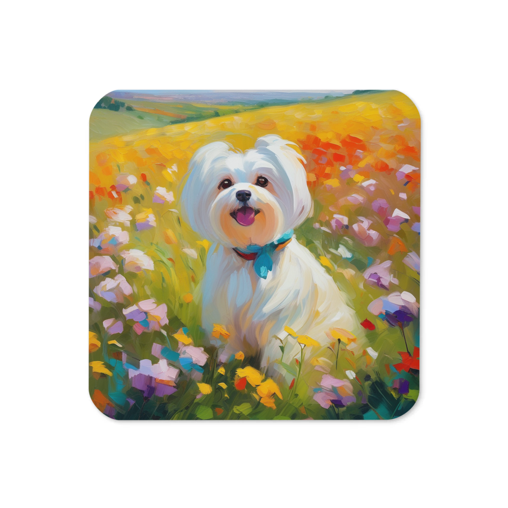 PugMug Custom Maltese Dog Coaster