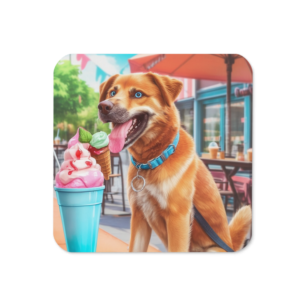 PugMug Custom Blue Coaster