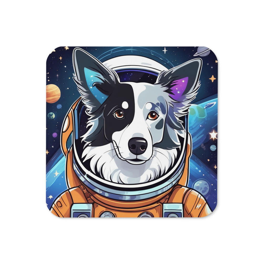 PugMug Custom Blue Merle Border Collie Coaster