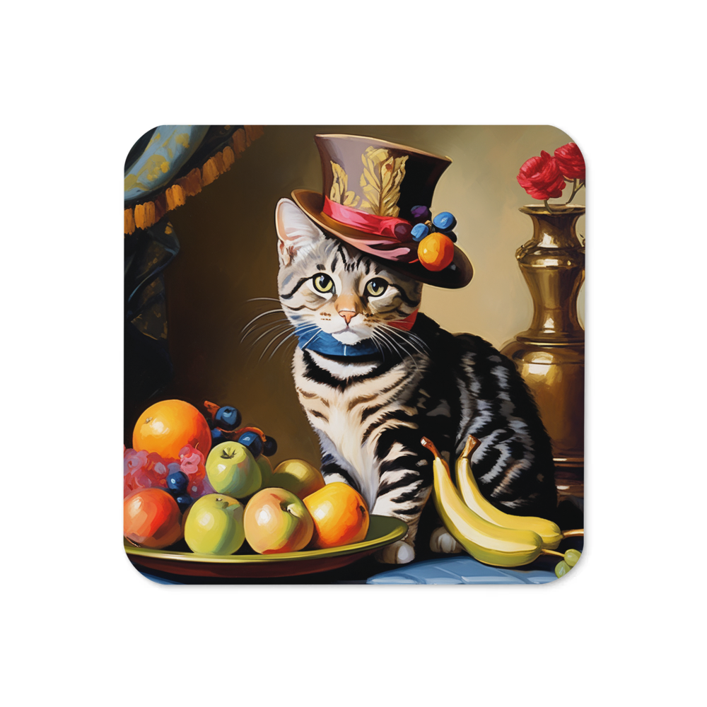 PugMug Custom Tabby American Shorthair Cat Coaster