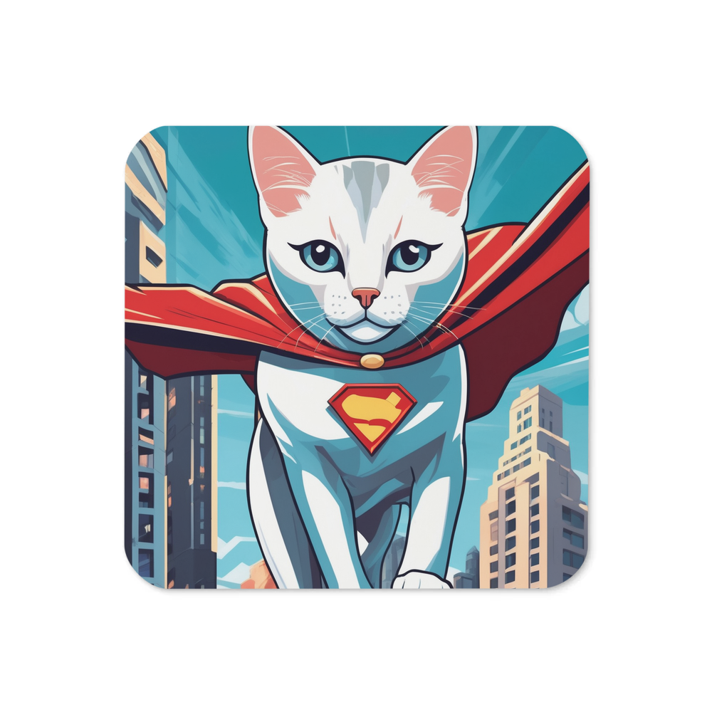 PugMug Custom White Exotic Cat Coaster