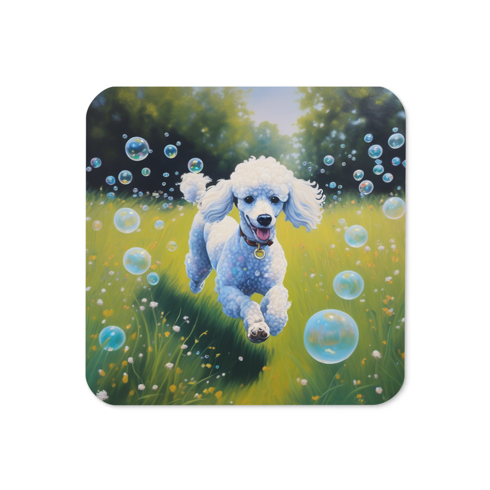 PugMug Custom White Poodle Coaster
