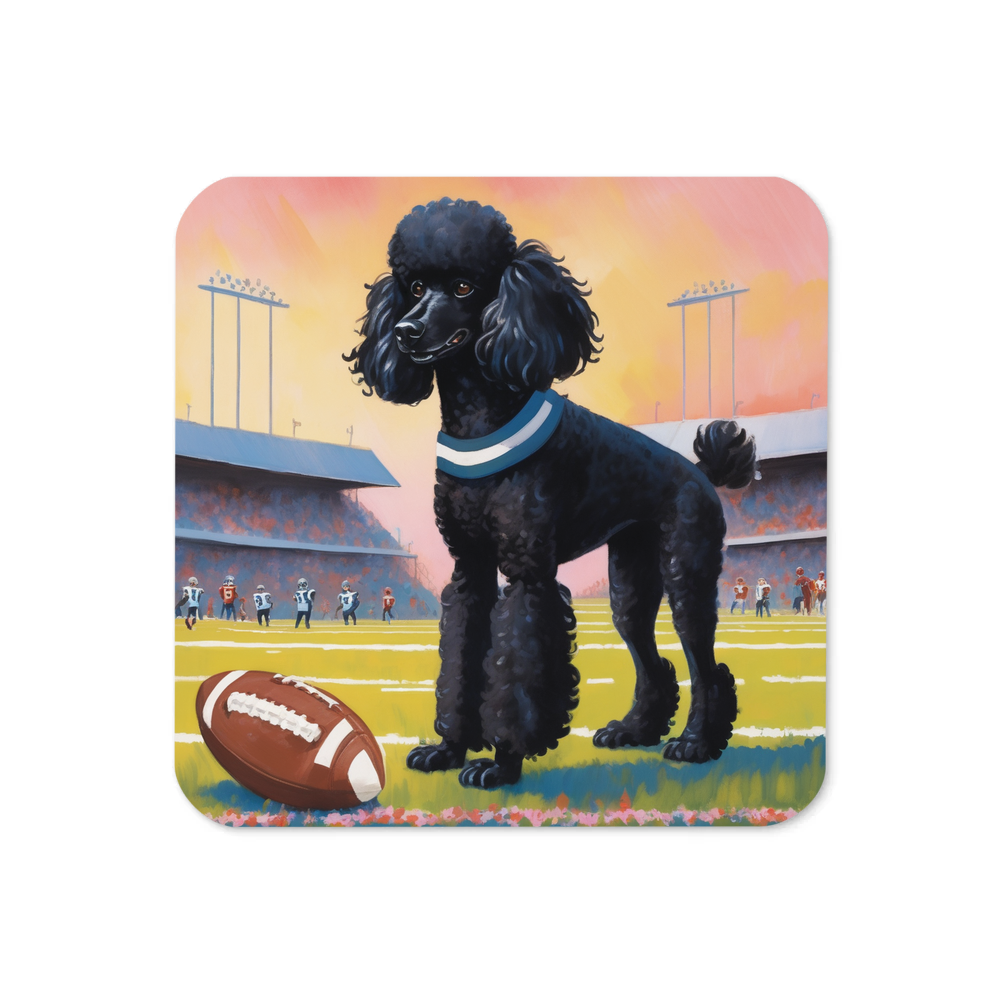 PugMug Custom Black Poodle Coaster