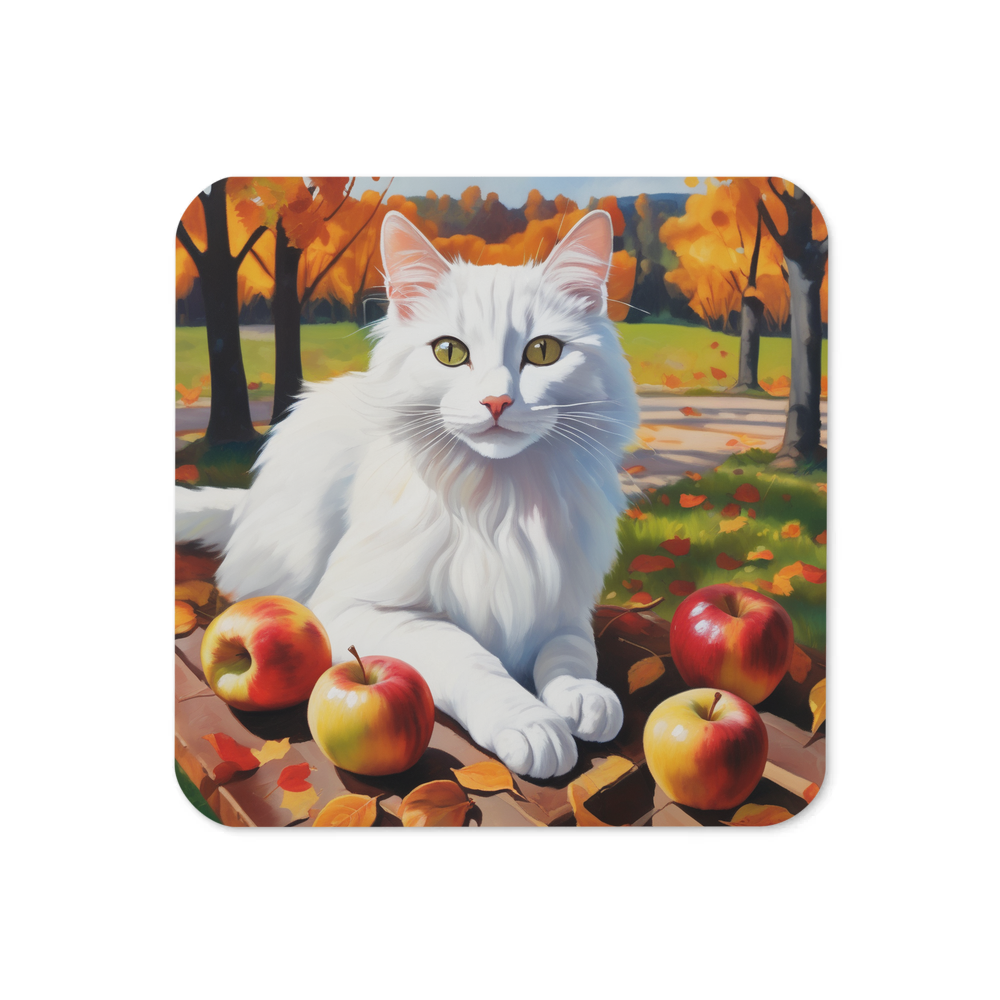 PugMug Custom White Companion Cat Coaster