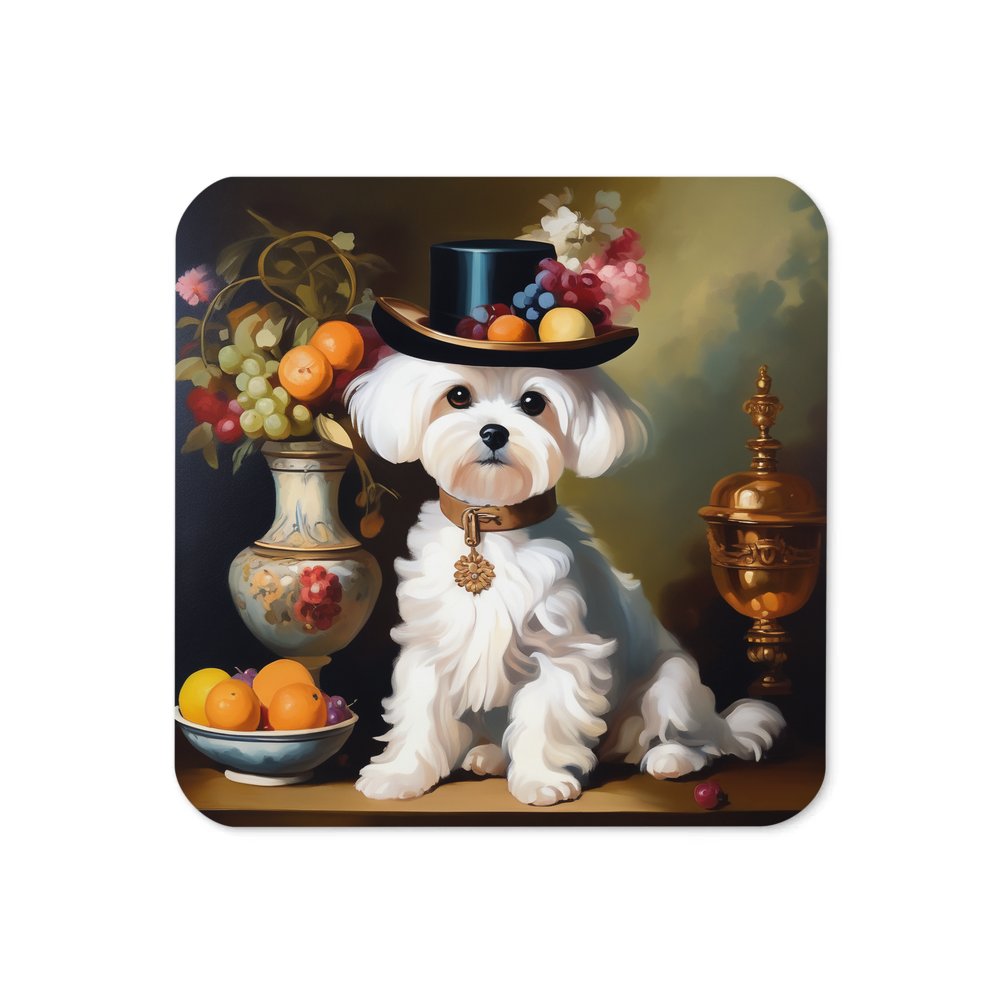 PugMug Custom Maltese Dog Coaster