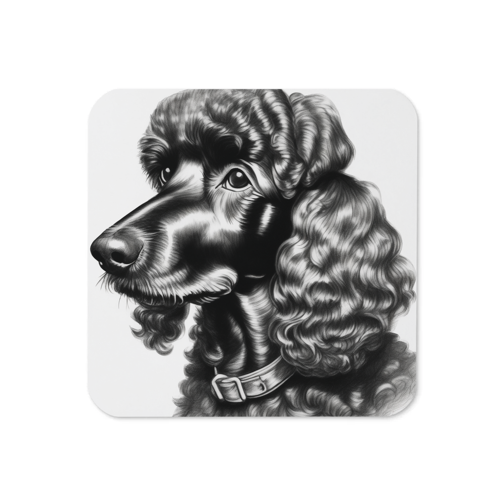 PugMug Custom Black Poodle Coaster