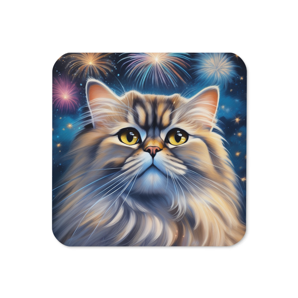 PugMug Custom Tabby Persian Cat Coaster