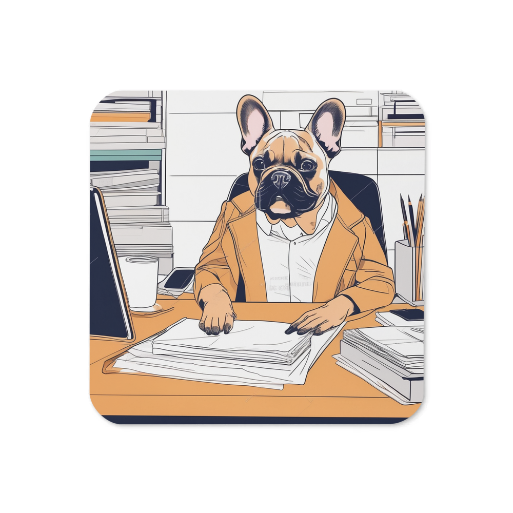 PugMug Custom Tan French Bulldog Coaster