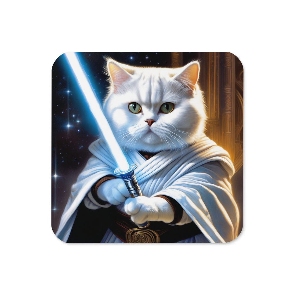 PugMug Custom White British Shorthair Cat Coaster