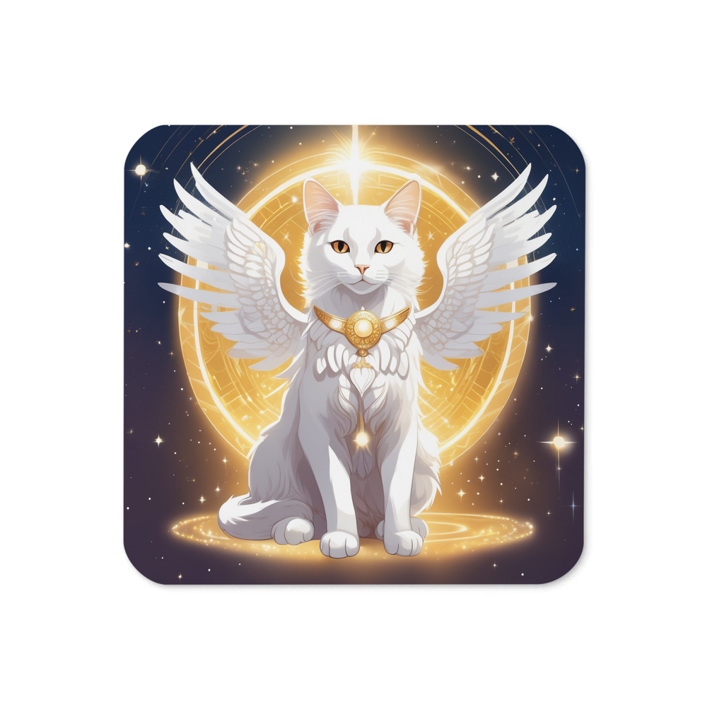 PugMug Custom White Companion Cat Coaster