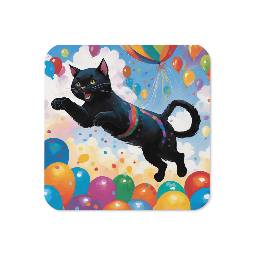 PugMug Custom Black Exotic Cat Coaster