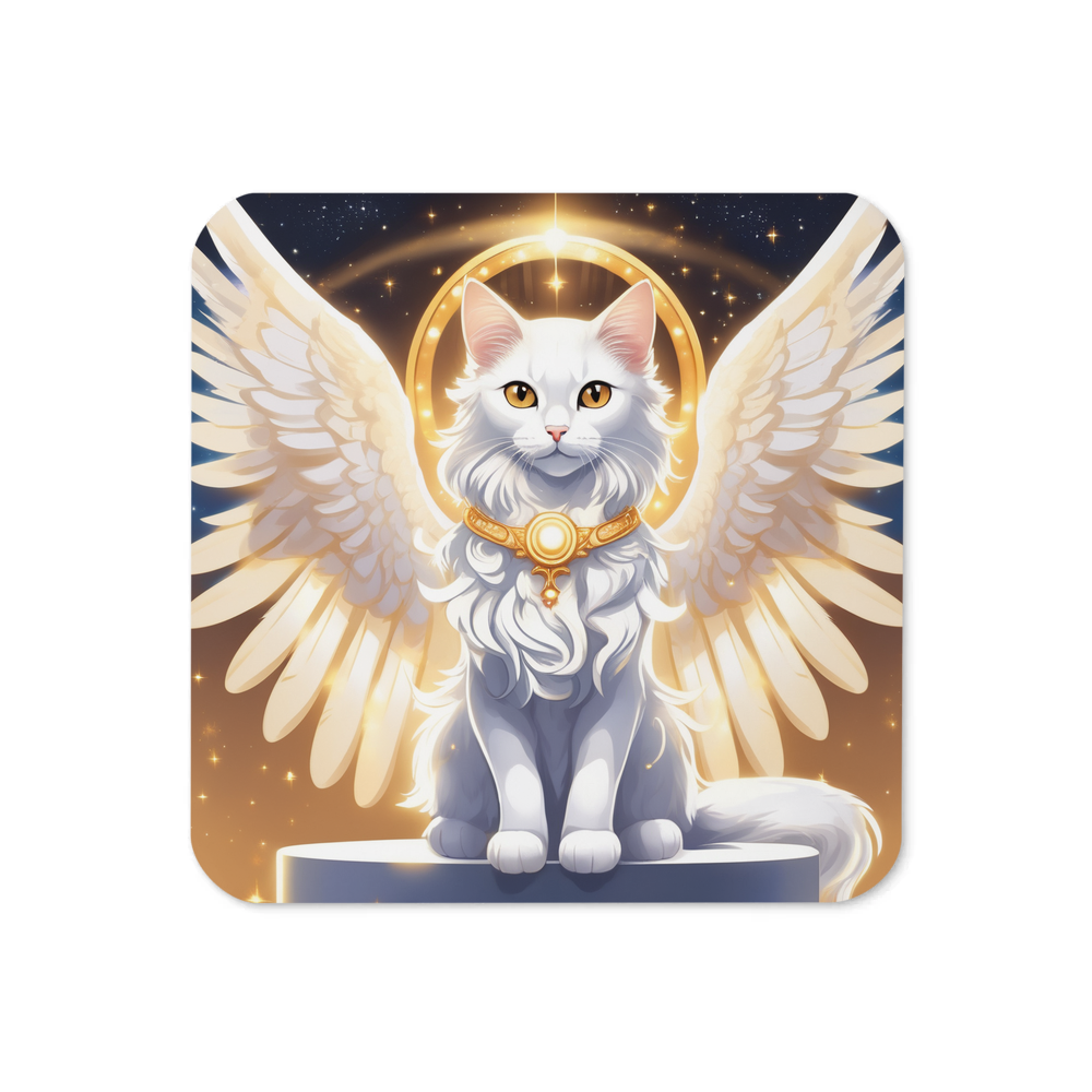 PugMug Custom White Companion Cat Coaster