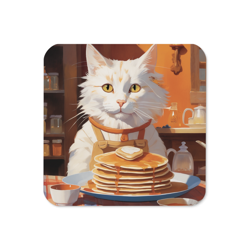 PugMug Custom White Companion Cat Coaster