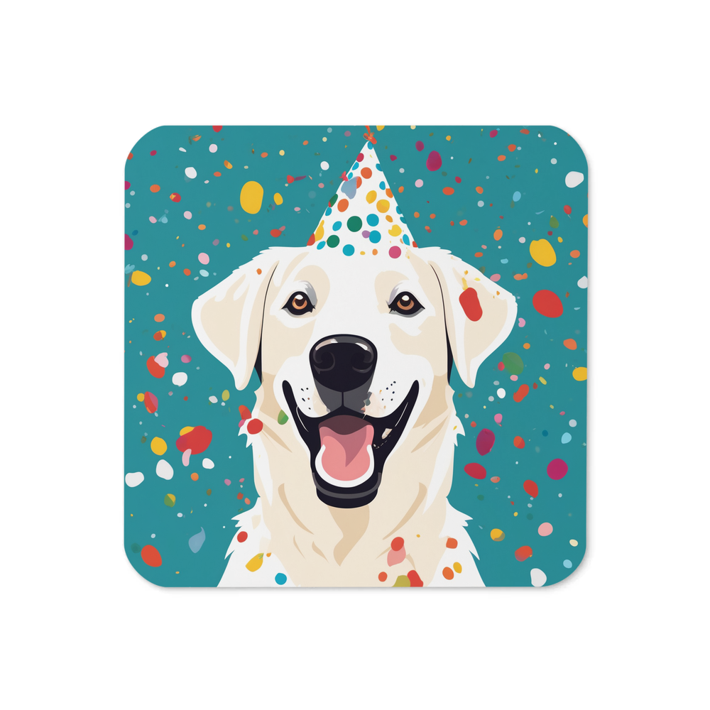 PugMug Custom White Labrador Retriever Coaster