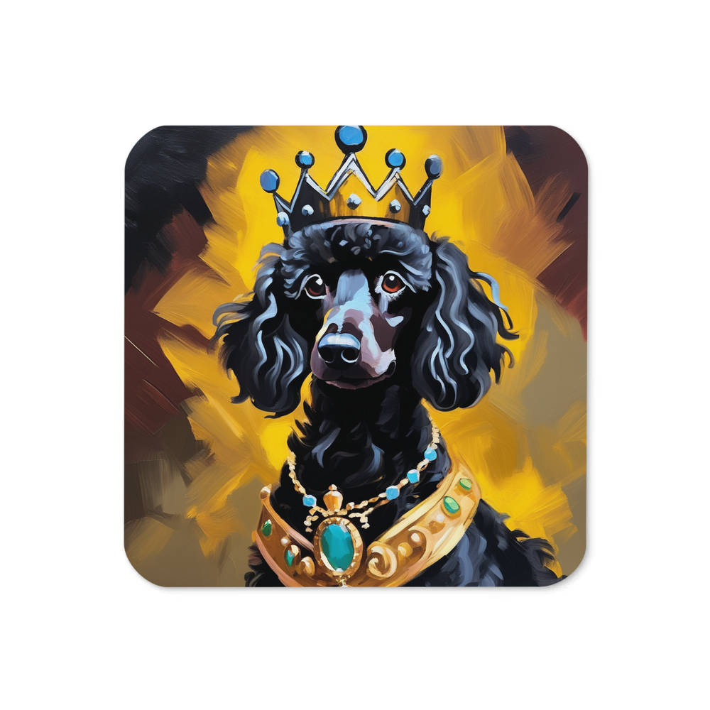 PugMug Custom Black Poodle Coaster