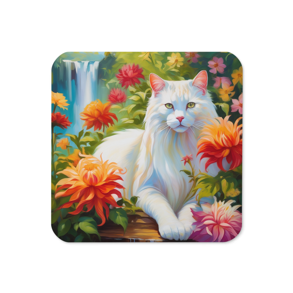 PugMug Custom White Exotic Cat Coaster