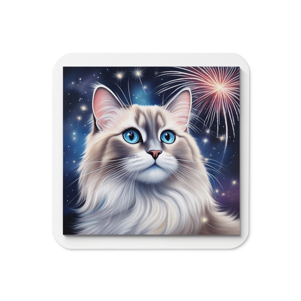 PugMug Custom Tabby Ragdoll Cat Coaster
