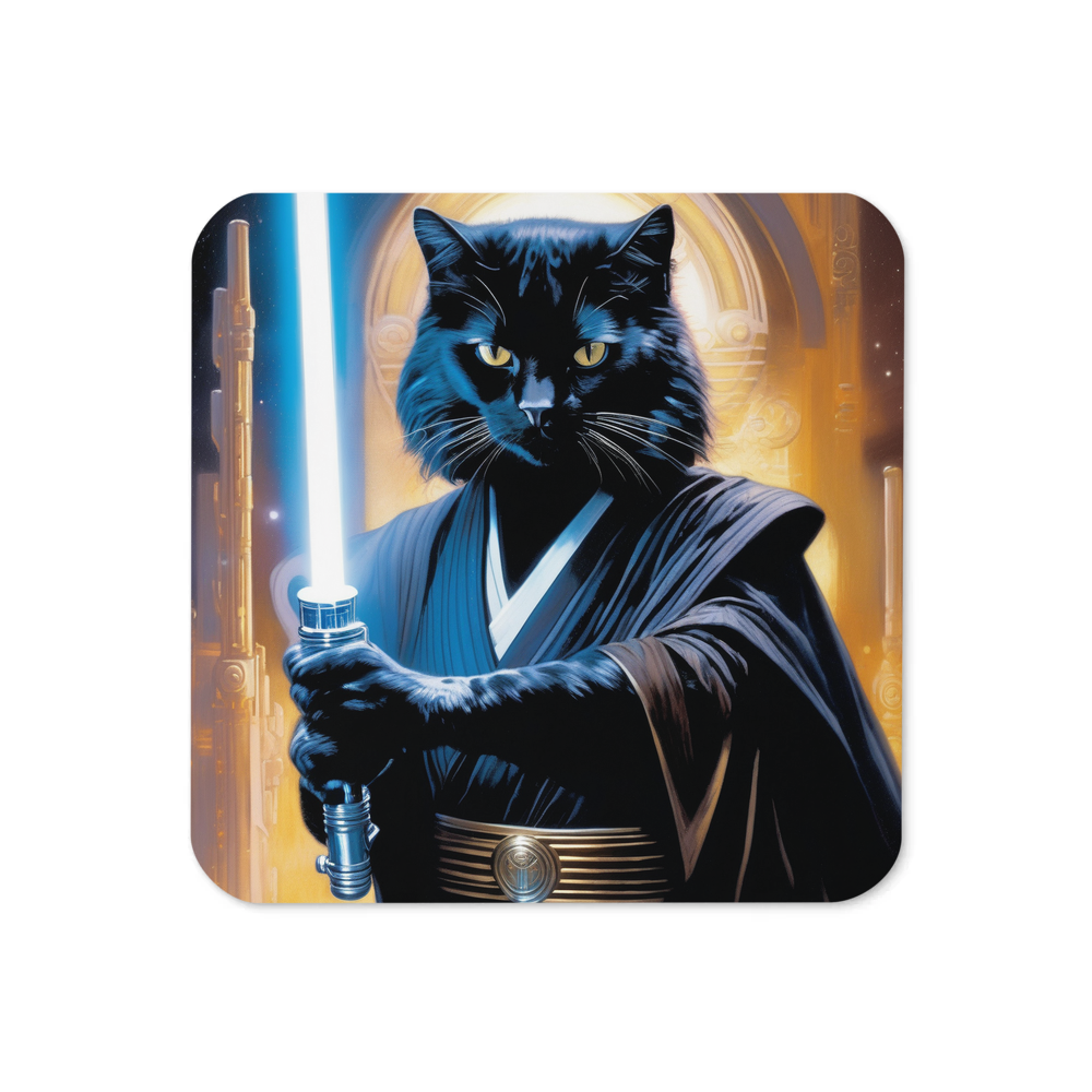 PugMug Custom Black Exotic Cat Coaster