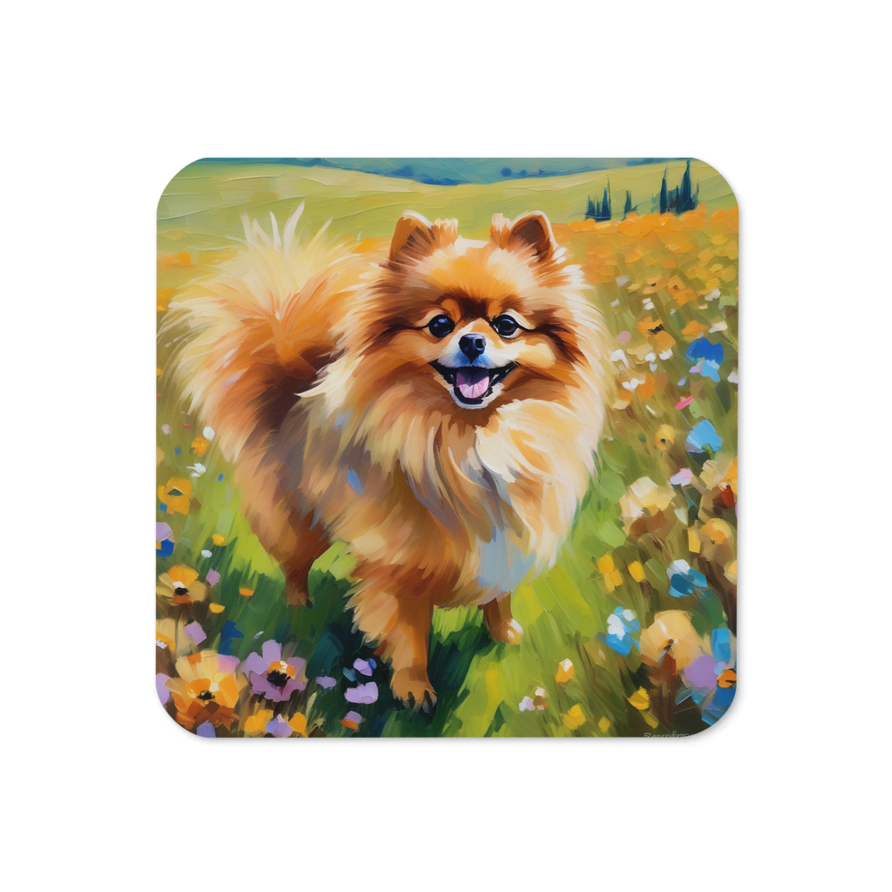 PugMug Custom Tan Pomeranian Coaster