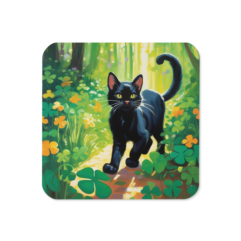 PugMug Custom Black Exotic Cat Coaster