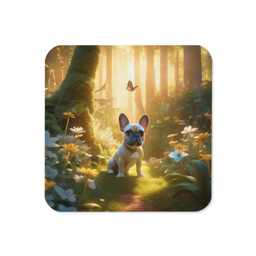 PugMug Custom Tan French Bulldog Coaster