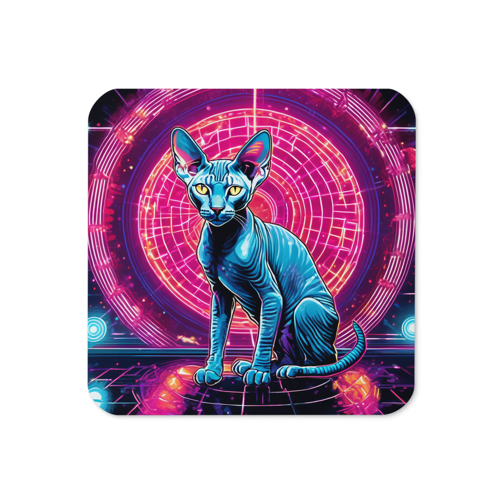 PugMug Custom Tabby Sphynx Cat Coaster