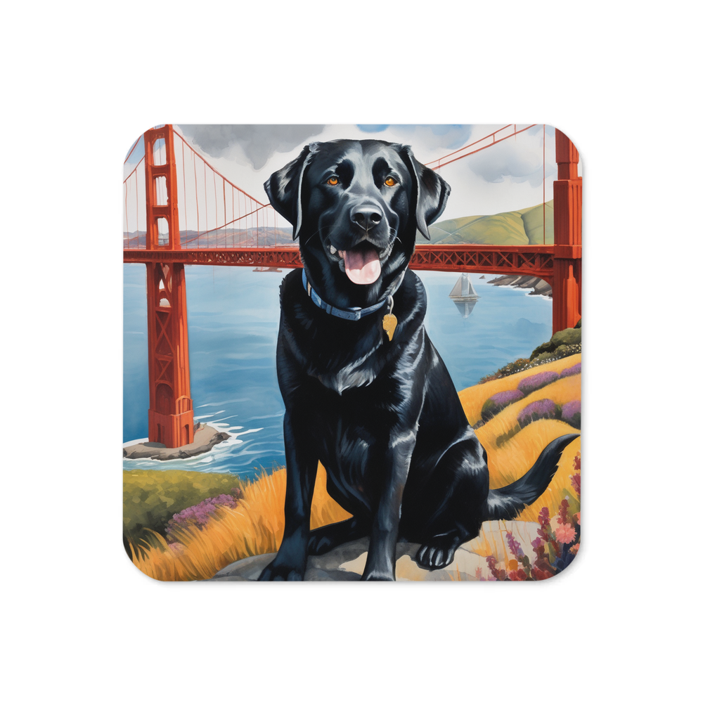 PugMug Custom Black Labrador Retriever Coaster