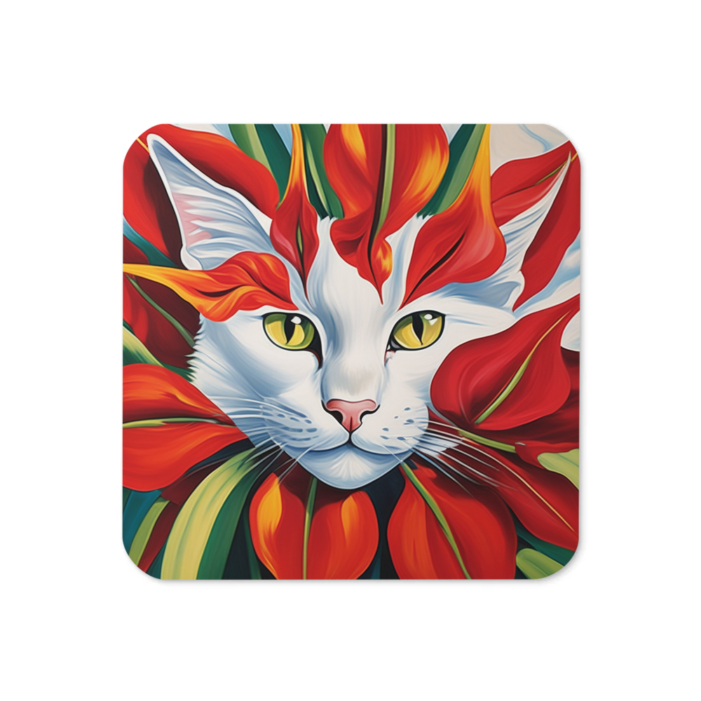 PugMug Custom White Companion Cat Coaster